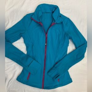 lululemon Define Jacket Teal and Pink